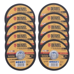 Круг отрезной по металлу Denzel 737610, 125 х 1,0 х 22,2 мм, WA60TBF, набор 10 шт.