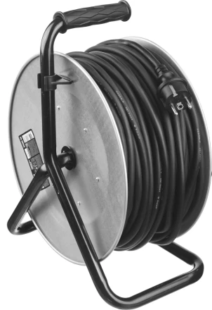 Удлинитель ЗУБР &quot;ПРОФИ&quot; на металл катушке, КГ 3х1,5кв мм, морозостойкий, 4 гнезда, IP44, макс мощность 3500Вт, 40м 55085-40 купить в Нефтеюганске