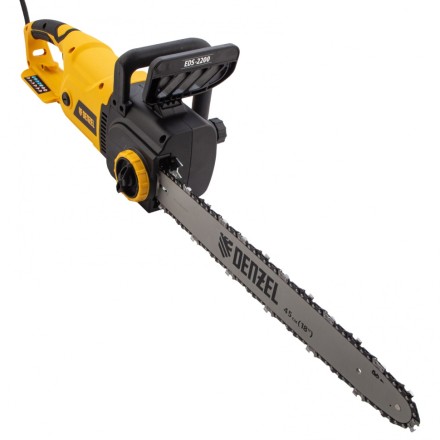 Пила цепная электрическая Denzel EDS-2200, 2.2 кВт,продольная, шина 45 см, шаг 3/8, паз 1.3 мм, 62 звена 95619 купить в Нефтеюганске