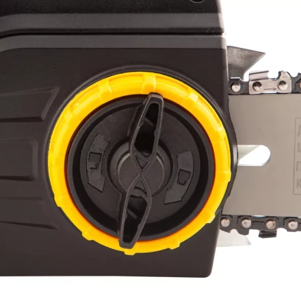 Пила цепная электрическая Denzel EDS-2200 2.2 кВт продольная шина 45 см шаг 3/8 паз 1.3 мм 62 звена 95619 купить в Нефтеюганске