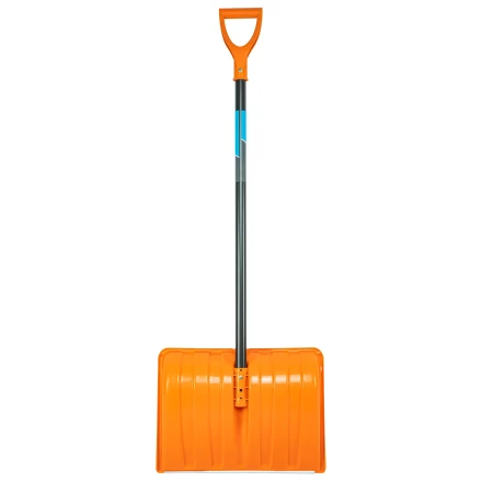 Лопата для уборки снега пластиковая Сибртех, 490х370х1350 мм, стальной черенок, усиленная 61667 купить в Нефтеюганске