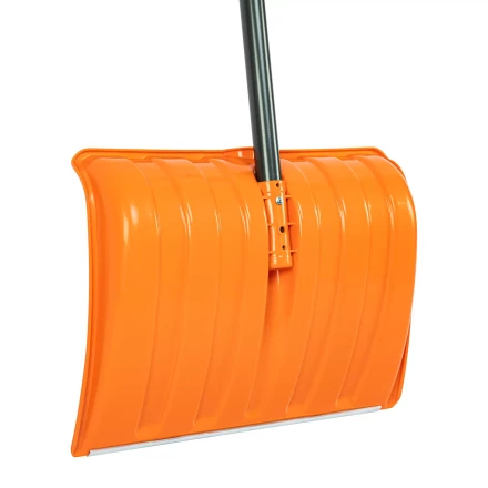 Лопата для уборки снега пластиковая Сибртех, 490х370х1350 мм, стальной черенок, усиленная 61667 купить в Нефтеюганске