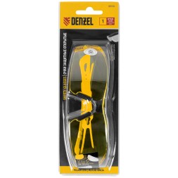 Очки защитные открытые Denzel 89192, поликарбонатные, желтая линза, 2х комп.дужки