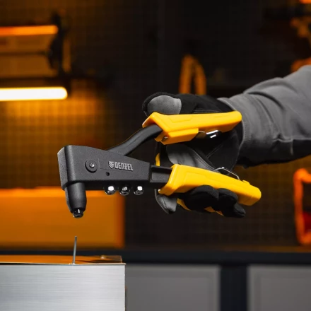 Заклепочник ручной, 255 мм Denzel, литой, усиленный, заклепки 2,4-3,2-4,0-4,8 мм 40441 купить в Нефтеюганске