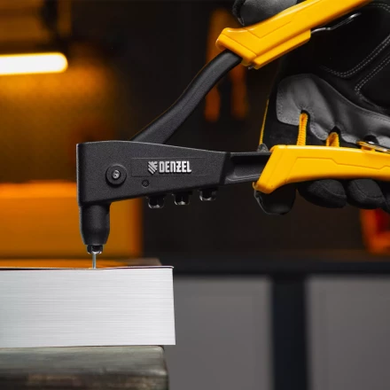 Заклепочник ручной, 255 мм Denzel, литой, усиленный, заклепки 2,4-3,2-4,0-4,8 мм 40441 купить в Нефтеюганске