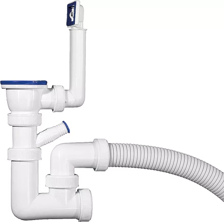 Сифон ЗУБР &quot;МАСТЕР&quot; колбовый для моек и раковин, выпуск - нержавеющая чашка, перелив, отвод для стиральной машины 51869 купить в Нефтеюганске