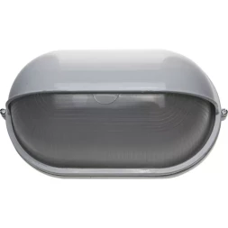 Светильник уличный СВЕТОЗАР влагозащищенный с верхним декоративным кожухом, овал, цвет белый, 100Вт SV-57223-W