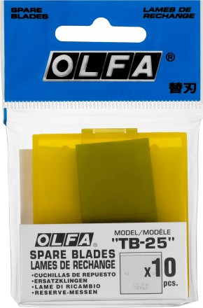 Лезвие OLFA специальное, для скребка &quot;TB-25&quot;, 4-х стороннее лезвие с 3-мя типами режущей кромки, 25 мм / 10 шт OL-TB-25 купить в Нефтеюганске