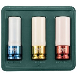 Набор головок торцевых ударных глубоких для дисков  1/2&quot;DR 17-21мм  Jonnesway S03AD4303S 47494
