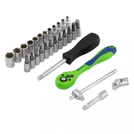 Набор инструментов 29 предметов, CrV, 1/4&quot; Сибртех 13523 купить в Нефтеюганске