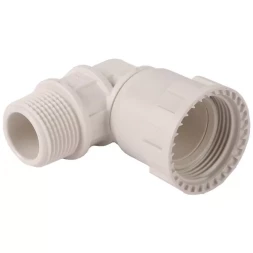 Переходник угловой 90° ЗУБР "ШиреФит" "накидная гайка - наружная резьба", 26мм - 3/4" 51485-26-3/4