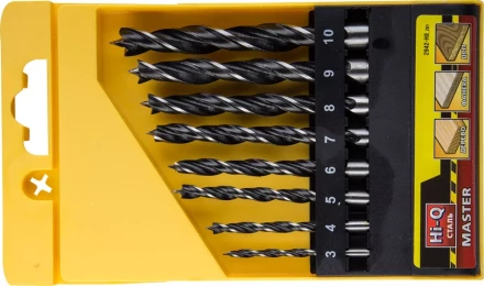 Набор сверл спиральных по дереву &quot;M-type&quot;, 8шт(d=3-10мм), М-образная заточка, сталь HCS, STAYER Professional 2942-H8 2942-H8_z01 купить в Нефтеюганске