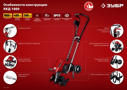 Культиватор электрический ККД-1800 серия МАСТЕР купить в Нефтеюганске