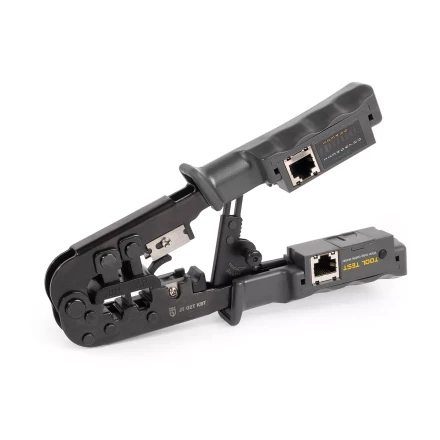 Кримпер многофункциональный КВТ JT-02T с 2 встроенными модулями для обжима RJ-45, RJ-12, RJ-11 (89229) купить в Нефтеюганске
