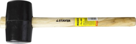 Киянка STAYER резиновая черная с деревянной ручкой, 680г 20505-75 купить в Нефтеюганске