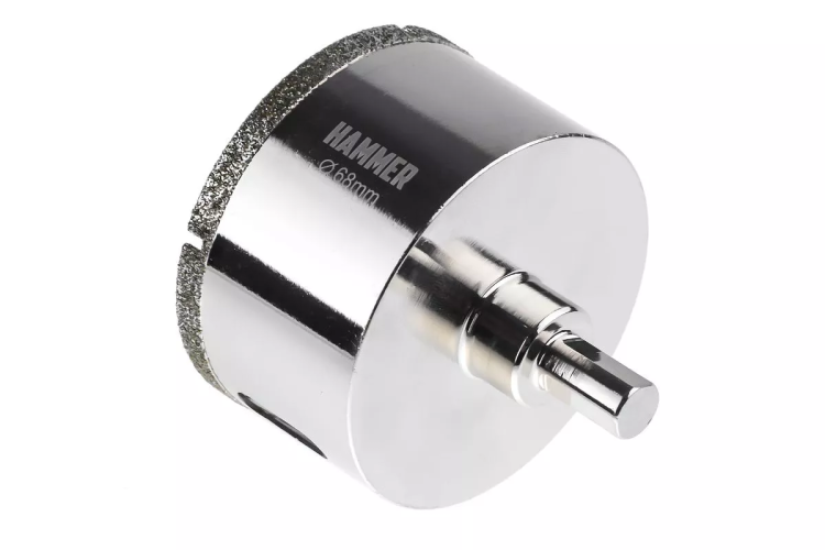 Коронка алмазная HAMMER Ф68мм HEX (DHS 68.0*65/5) купить в Нефтеюганске