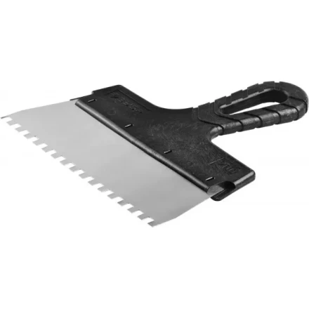 Шпатель ЗУБР &quot;МАСТЕР&quot; ФАСАДНЫЙ, нержавеющее полотно, 200мм, зуб 6х6мм 10078-20-06 купить в Нефтеюганске