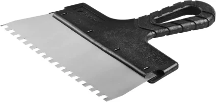 Шпатель ЗУБР &quot;МАСТЕР&quot; ФАСАДНЫЙ, нержавеющее полотно, 200мм, зуб 6х6мм 10078-20-06 купить в Нефтеюганске