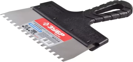 Шпатель ЗУБР &quot;МАСТЕР&quot; ФАСАДНЫЙ, нержавеющее полотно, 200мм, зуб 6х6мм 10078-20-06 купить в Нефтеюганске