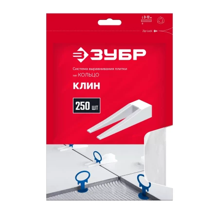 ЗУБР КОЛЬЦО, клин 250 шт, система выравнивания плитки (3387-250) купить в Нефтеюганске