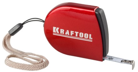 Рулетка KRAFTOOL, компактная, автостоп, цельнометрический корпус, с ремешком, 2мх8мм 34149-02 купить в Нефтеюганске