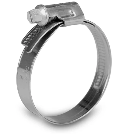 Хомуты нержав. сталь,  стандартное болтовое крепление 130-150мм, 25шт/уп,ширина 9мм   СИБРТЕХ 47592 купить в Нефтеюганске