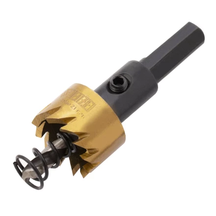 Коронка по металлу HSS, 21 мм, нитридтитановое покрытие Denzel 724102 купить в Нефтеюганске