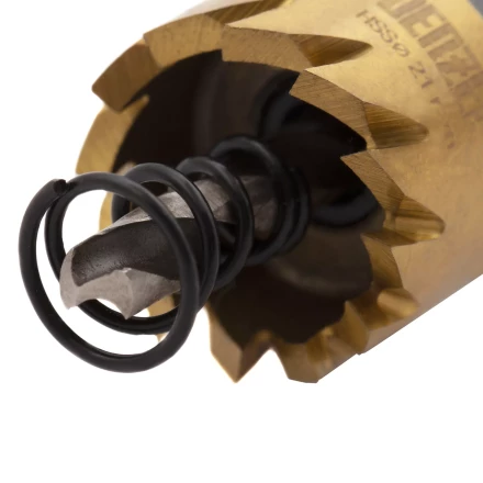 Коронка по металлу HSS, 21 мм, нитридтитановое покрытие Denzel 724102 купить в Нефтеюганске