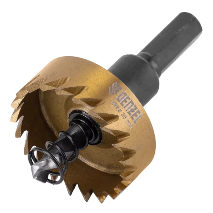 Коронка по металлу HSS, 38 мм, нитридтитановое покрытие Denzel 724111 купить в Нефтеюганске