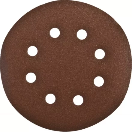 Круг шлифовальный ЗУБР &quot;СТАНДАРТ&quot; из абразивной бумаги на велкро основе, 6 отв., Р180, 150мм, 5шт 35350-150-180 купить в Нефтеюганске