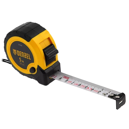 Рулетка Denzel 5м х 19мм, двухкомп. корпус, кнопка-пауза, 31542 купить в Нефтеюганске