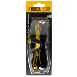 Очки защитные открытые Denzel 89193, поликарбонатные, дымчатая линза, 2х комп.дужки