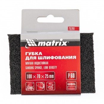 Губка для шлифования 100 х 70 х 25 мм мягкая P100 MATRIX 75703 купить в Нефтеюганске