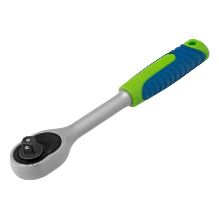 Ключ-трещотка 3/8&quot;, 45 зубьев, с быстрым сбросом, матовый хром Сибртех 14022 купить в Нефтеюганске