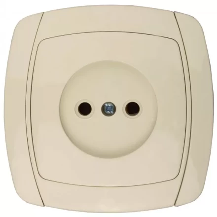 Розетка СВЕТОЗАР &quot;CITY LIGHT&quot; одинарная в сборе, без заземления, цвет бежевый, 16А/~250В SV-54200-B купить в Нефтеюганске
