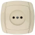 Розетка СВЕТОЗАР &quot;CITY LIGHT&quot; одинарная в сборе, без заземления, цвет бежевый, 16А/~250В SV-54200-B купить в Нефтеюганске