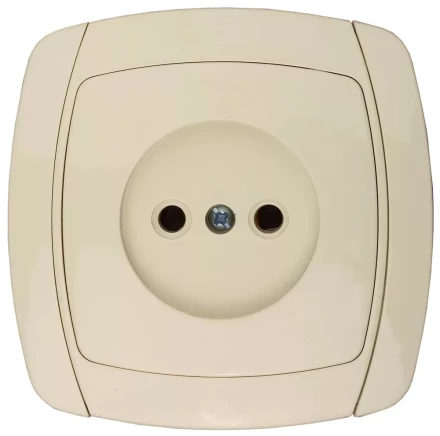 Розетка СВЕТОЗАР &quot;CITY LIGHT&quot; одинарная в сборе, без заземления, цвет бежевый, 16А/~250В SV-54200-B купить в Нефтеюганске