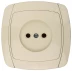 Розетка СВЕТОЗАР &quot;CITY LIGHT&quot; одинарная в сборе, без заземления, цвет бежевый, 16А/~250В SV-54200-B купить в Нефтеюганске