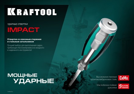 Набор ударных отверток IMPACT 25025 купить в Нефтеюганске