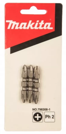 Биты Makita PH2 45мм 3шт, 2-х сторонние (798308-1) купить в Нефтеюганске