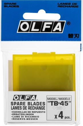 Лезвие OLFA специальное, для скребка &quot;TB-45&quot;, 4-х стороннее лезвие с 3-мя типами режущей кромки, 45 мм / 4 шт OL-TB-45 купить в Нефтеюганске