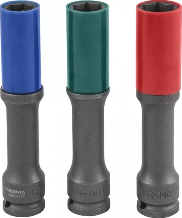 Набор головок торцевых ударных тонкостенных для дисков 1/2&quot;DR 17-19-21мм Jonnesway S18AD4103S 48851 купить в Нефтеюганске