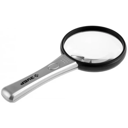 Лупа ЗУБР &quot;МАСТЕР&quot;, светодиодная подсветка, 3-х/4-х кратное увеличение, диаметр линзы 90мм 40541-90 купить в Нефтеюганске