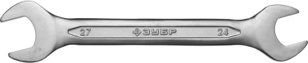 Ключ ЗУБР &quot;МАСТЕР&quot; гаечный рожковый, Cr-V сталь, хромированный, 24х27мм 27010-24-27 купить в Нефтеюганске