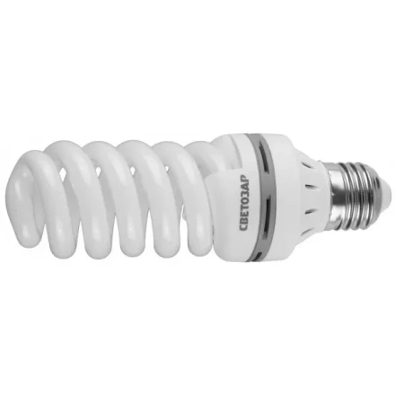 Энергосберегающая лампа СВЕТОЗАР &quot;ЭКОНОМ&quot; спираль,цоколь E27(стандарт),Т3,теплый белый свет(2700 К), 8000час, 25Вт(125) 44352-25_z01 купить в Нефтеюганске