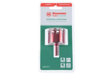 Коронка алмазная HAMMER Ф45мм HEX (DHS 45.0*65/5) купить в Нефтеюганске