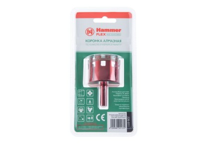 Коронка алмазная HAMMER Ф45мм HEX (DHS 45.0*65/5) купить в Нефтеюганске