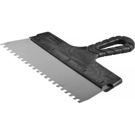 Шпатель ЗУБР &quot;МАСТЕР&quot; ФАСАДНЫЙ, нержавеющее полотно, 250мм, зуб 6х6мм 10078-25-06 купить в Нефтеюганске