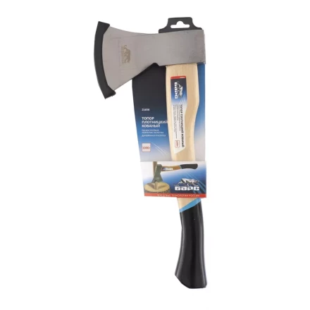 Топор плотницкий кованый деревянная рукоятка 600гр пескоструйное покрытие полотна БАРС 21652 купить в Нефтеюганске