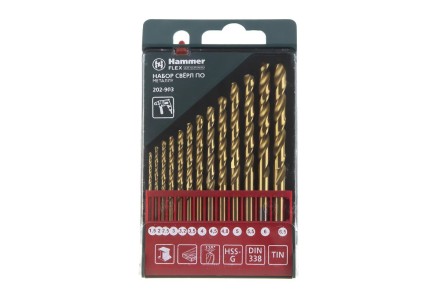 Набор сверл HAMMER No3 13шт. 1,5-6,5мм купить в Нефтеюганске